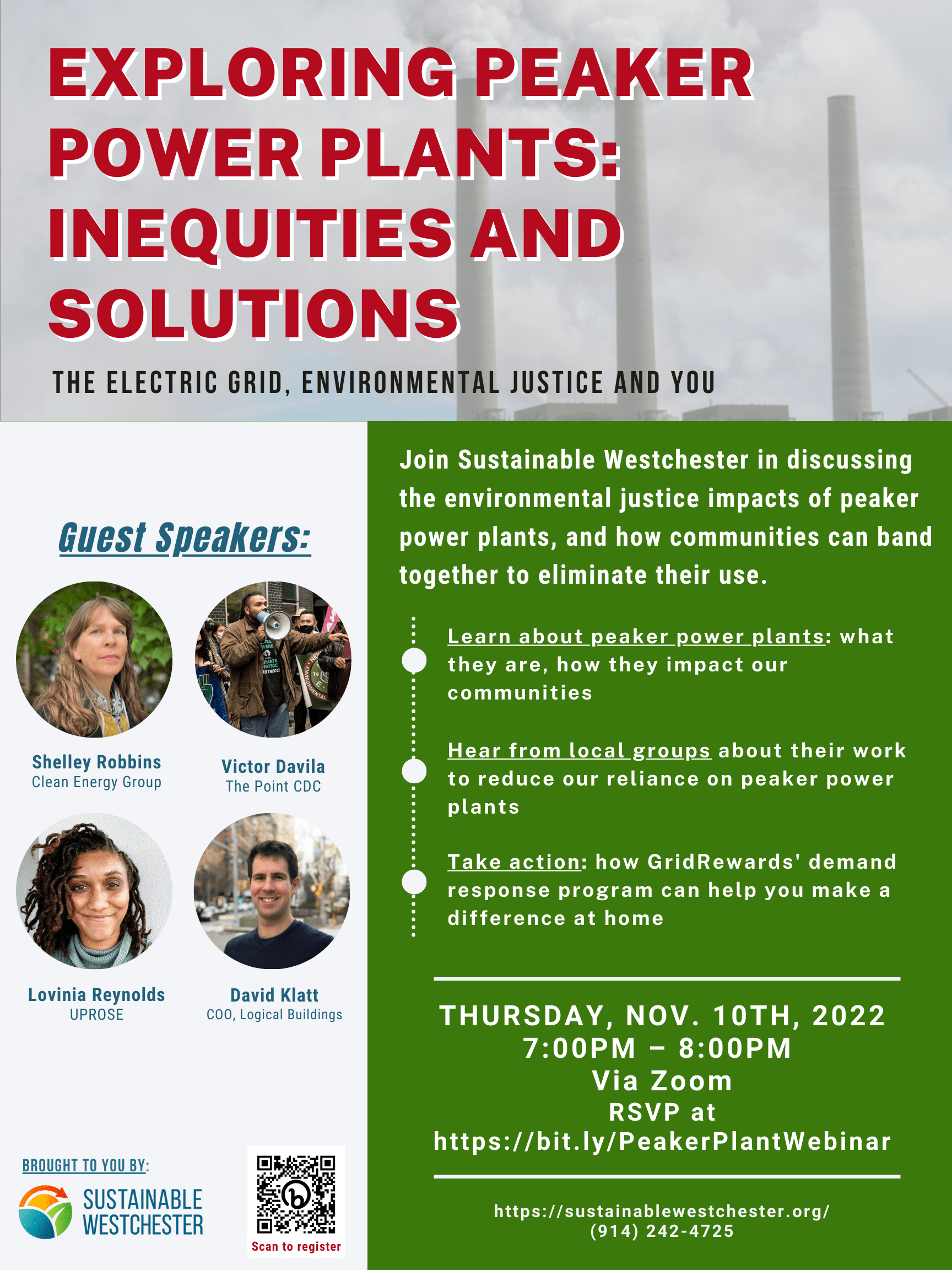 Spotlighting Our Speakers: Exploring Peaker Power Plants – Inequities and Solutions