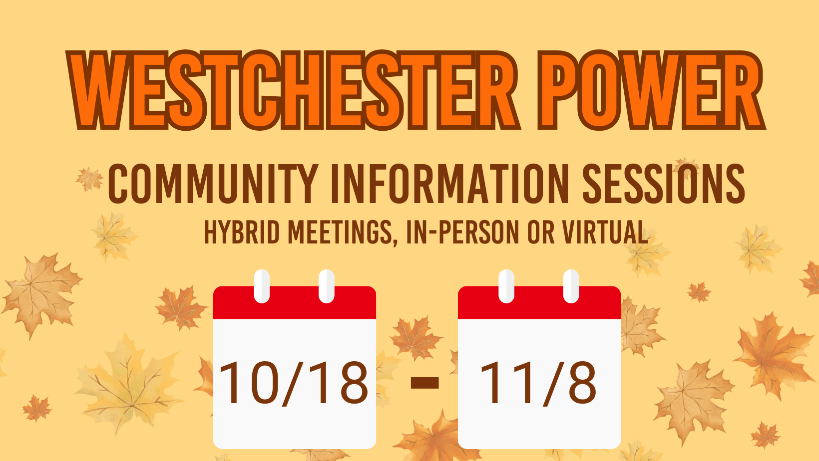 Westchester Power Community Information Sessions